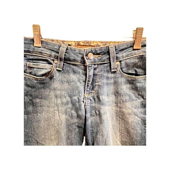 Paige Womens Size 24 Roxie Crop Blue Jeans Dark Wash Denim Low Rise Made in USA - Picture 4 of 9